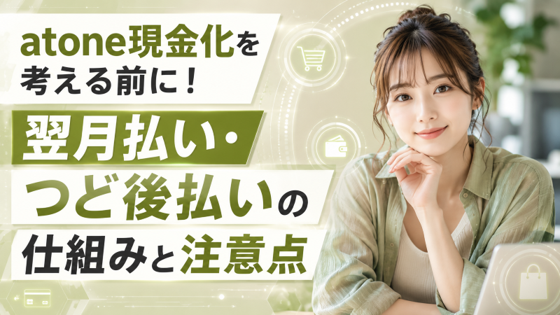 atone現金化を考える前に！翌月払い・つど後払いの仕組みと注意点